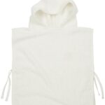 Badponcho badstof uni - offwhite - 1-3 jaar