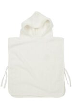 Badponcho badstof uni - offwhite - 1-3 jaar