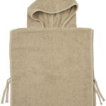 Badponcho badstof uni - sand - 1-3 jaar