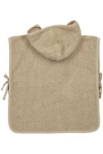 Badponcho badstof uni - sand - 1-3 jaar - Afbeelding 2