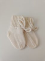 Merinowol slofjes ''Off White''