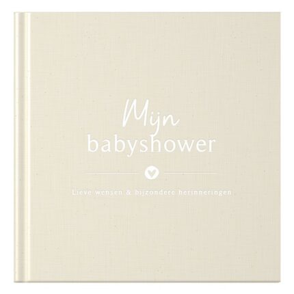 Mijn babyshower boek - Linnen Beige