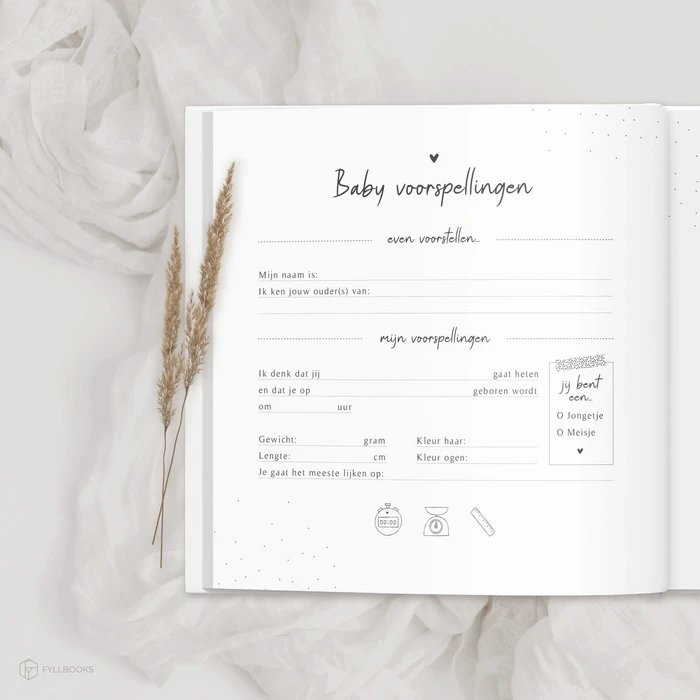 1000067914.jpg Mijn babyshower boek - Linnen Beige - Afbeelding 5