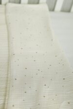 Babydeken - Wit met sterren - Afbeelding 2