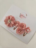 Haarspeldjes Baby's Beads x Love Kidz - Oudroze - Afbeelding 2
