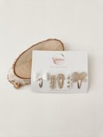 Haarspeldjes Baby's Beads x Love Kidz - Beige/Wit